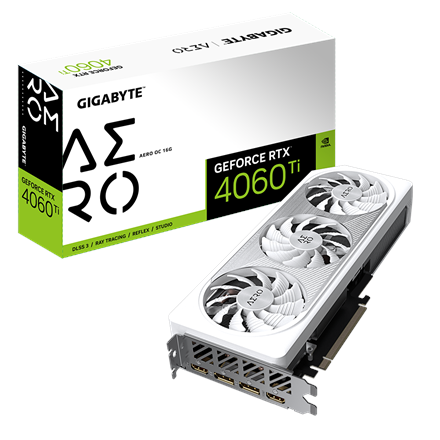 Pilt Gigabyte | GV-N406TAERO OC-16GD 1.0 | NVIDIA | 16 GB | GeForce RTX 4060 Ti | GDDR6 | HDMI ports quantity 2 | PCI-E 4.0 | Memory clock speed 18000 MHz