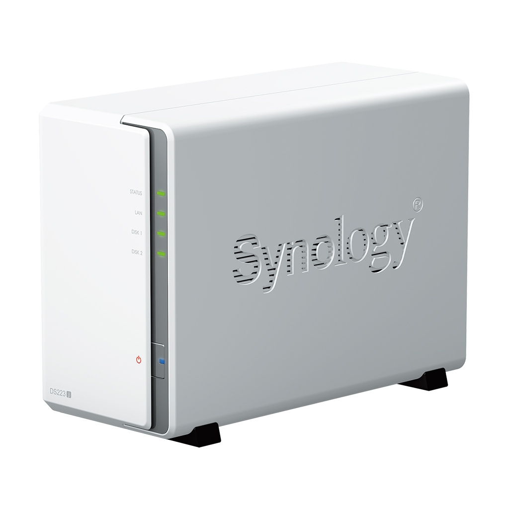 Pilt Synology | Tower NAS | DS223j | up to 2 HDD/SSD | Realtek | RTD1619B | Processor frequency 1.7 GHz | 1 GB | DDR4