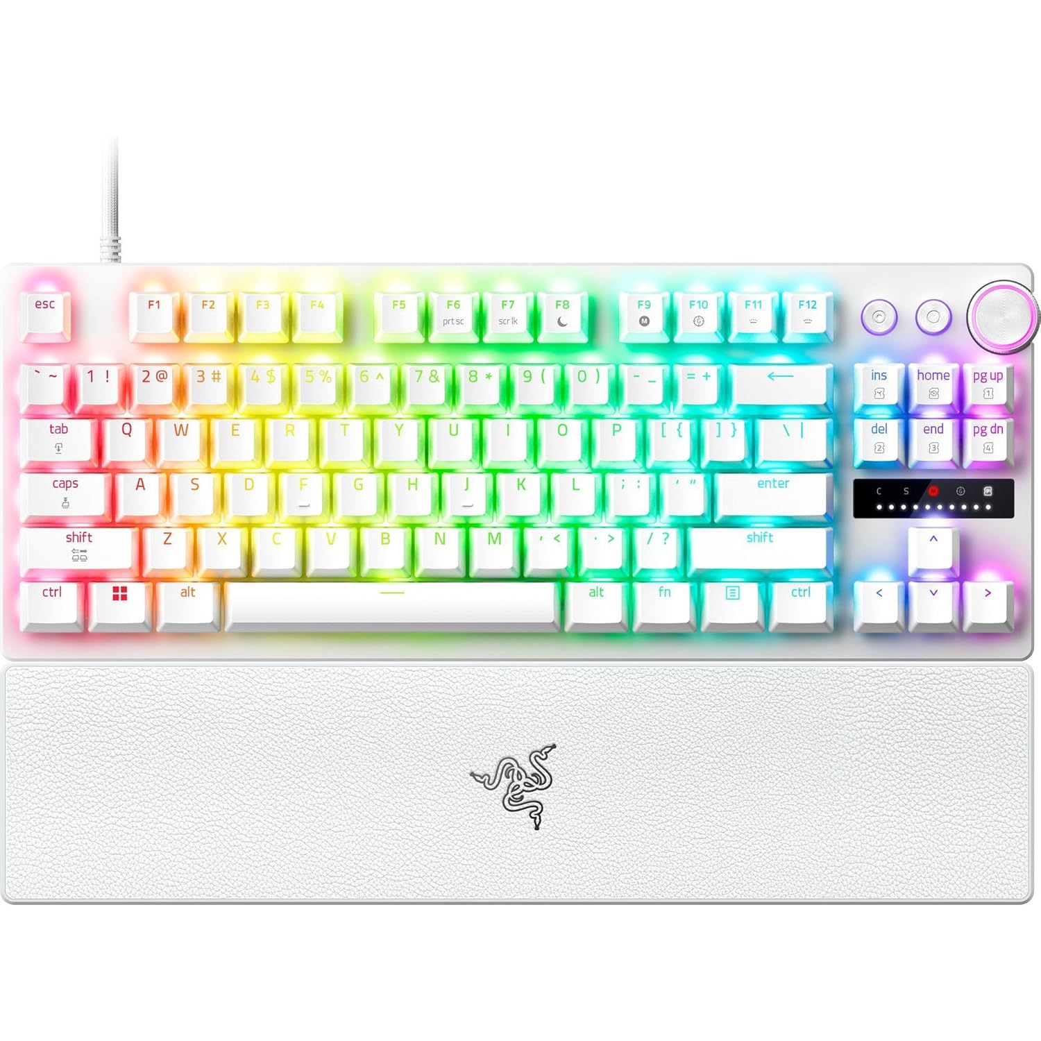 Pilt Razer Huntsman V3 Pro Tenkeyless 8KHz | Gaming keyboard | Wired | US | White | Razer Analog Optical Switch Gen-2