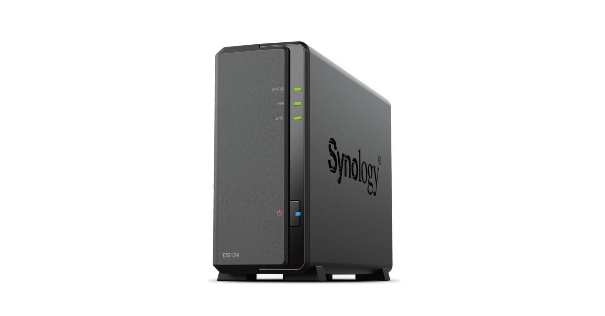 Pilt Synology | Tower NAS | DS124 | up to 1 HDD/SSD | Realtek | RTD1619B | Processor frequency 1.7 GHz | 1 GB | DDR4