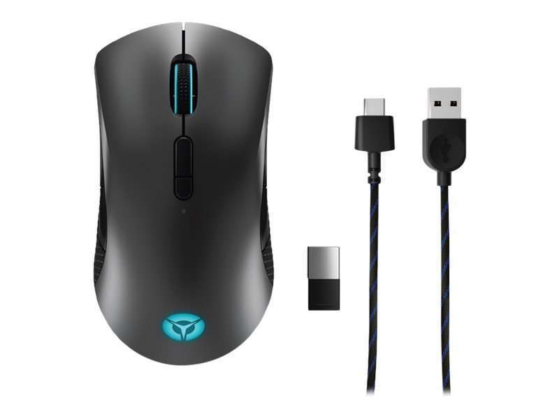 Pilt Lenovo | Wireless Gaming Mouse | Legion M600 | Optical Mouse | 2.4 GHz, Bluetooth or Wired by USB 2.0 | Black | 1 year(s)