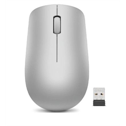 Pilt Lenovo | Wireless Mouse | 530 | Optical Mouse | 2.4 GHz Wireless via Nano USB | Platinum Grey | 1 year(s)