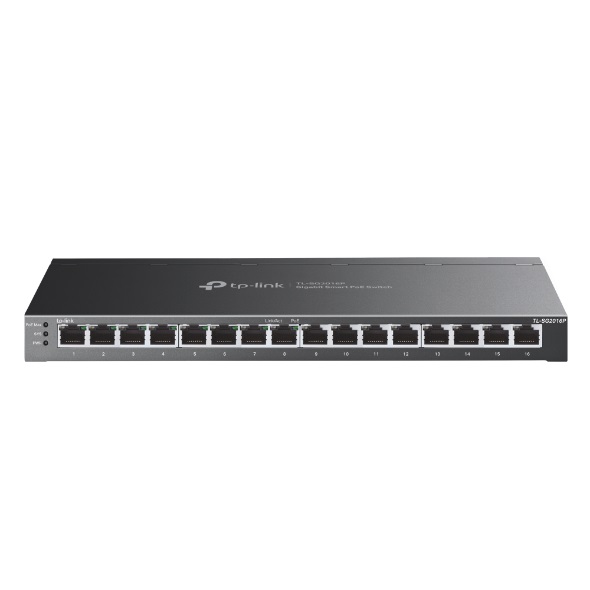 Pilt TP-LINK | etStream 16-Port Gigabit Smart Switch with 8-Port PoE+ | TL-SG2016P | Web managed | Desktop | Power supply type External