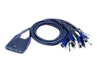 Pilt Aten 4-Port USB VGA/Audio Cable KVM Switch | Aten | 4-Port USB VGA/Audio Cable KVM Switch (0.9m, 1.2m)