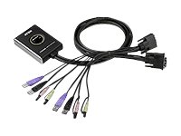 Pilt Aten 2-Port USB DVI/Audio Cable KVM Switch with Remote Port Selector Aten | 2-Port USB DVI/Audio Cable KVM Switch with Remote Port Selector