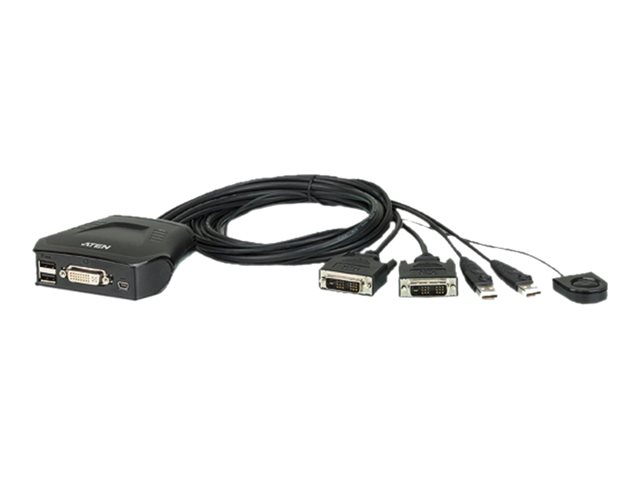 Pilt Aten 2-Port USB DVI Cable KVM Switch with Remote Port Selector | Aten | Remote Port Selector | 2-Port USB DVI Cable KVM Switch with Remote Port Selector