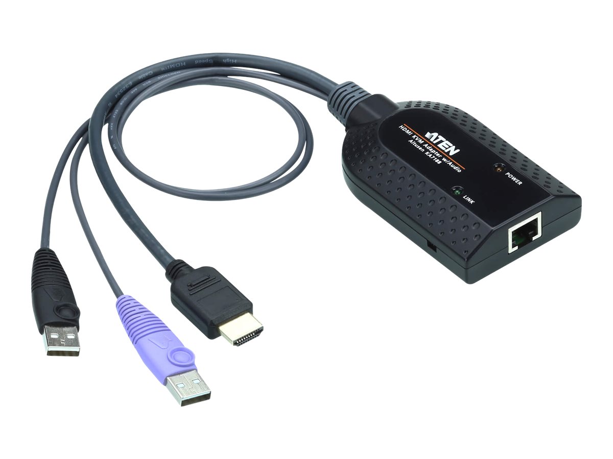 Pilt Aten USB HDMI Virtual Media KVM Adapter Cable (Support Smart Card Reader and Audio De-Embedder) Aten | USB HDMI Virtual Media KVM Adapter Cable (Support Smart Card Reader and Audio De-Embedder)