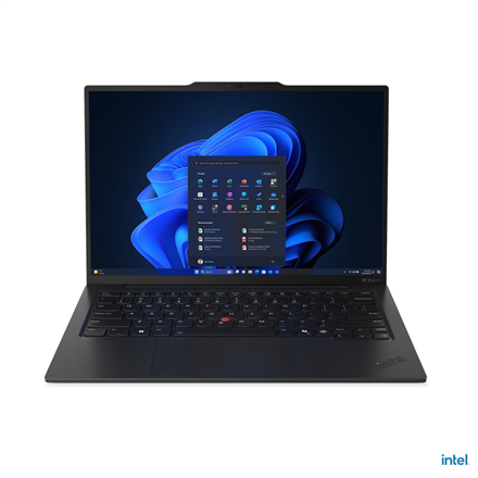 Pilt Lenovo ThinkPad X1 Carbon G13 | Black | 14 " | IPS | WUXGA | 1920 x 1200 pixels | Anti-glare | Intel Core Ultra 7 | 255U | 32 GB | Soldered LPDDR5x | Solid-state drive capacity 1000 GB | Intel Graphics | Windows 11 Pro | 802.11ax | Bluetooth version 5.3 | LTE Upgradable | Keyboard language English | Keyboard backlit | Warranty 36 month(s) | Battery warranty 12 month(s)