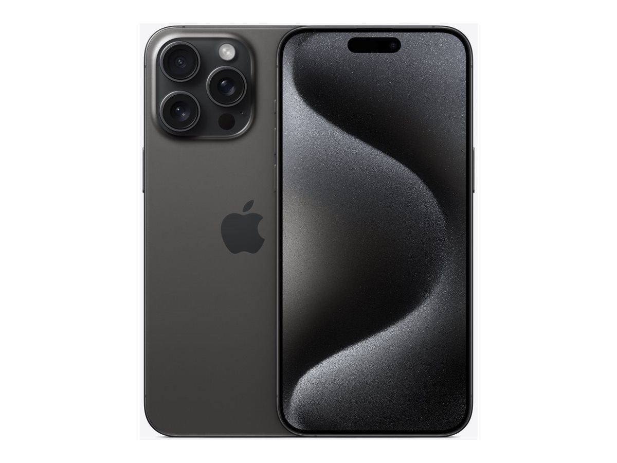 Pilt Apple | 1290 x 2796 pixels | iPhone 15 Pro Max | Black Titanium | 6.7 " | Super Retina XDR | A17 Pro | Internal RAM 8 GB | 256 GB | Dual SIM | Nano-SIM and eSIM | 4G | 5G | Main camera 48+12 MP | Secondary camera 12 MP | iOS | 17