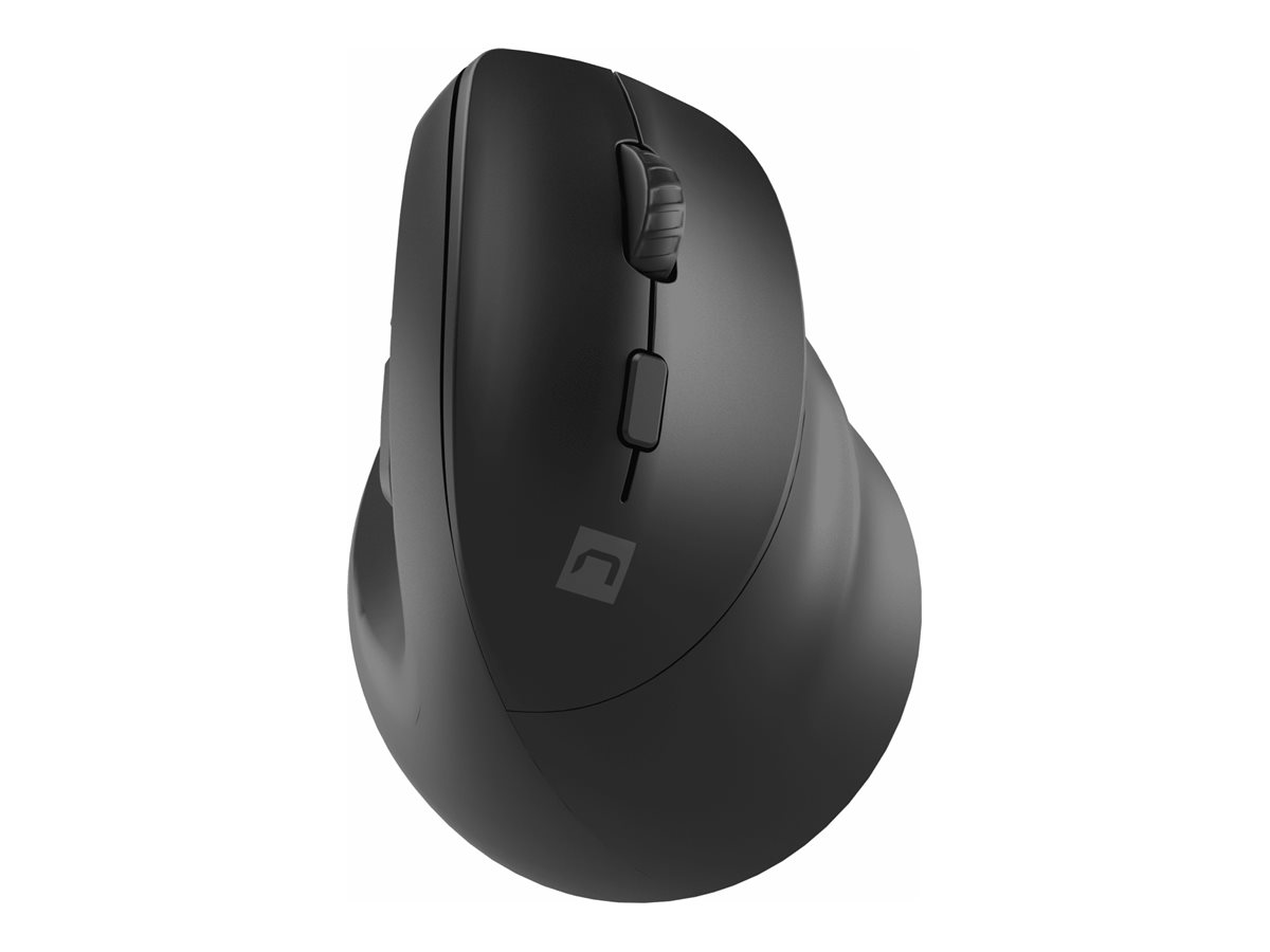 Pilt Natec | Vertical Mouse | Vertical Mouse | Crake 2 | Wireless | Bluetooth, 2.4GHz | Black