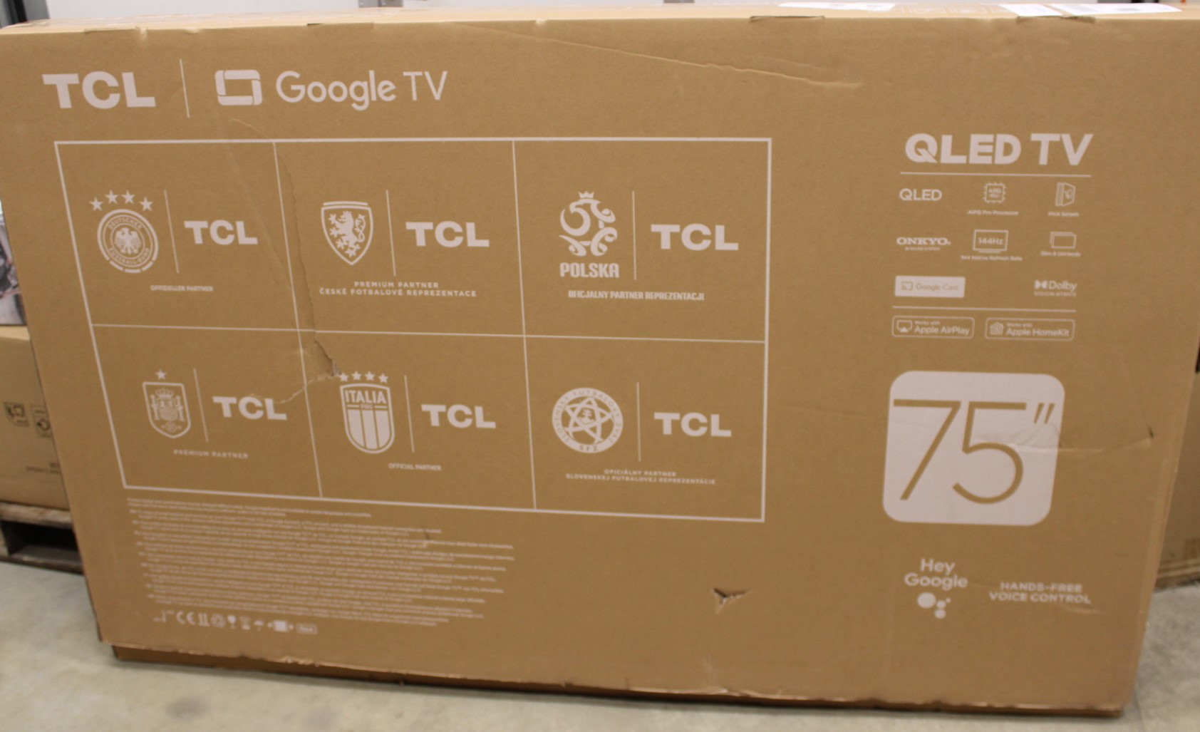 Pilt SALE OUT. TCL 4K QLED TV | 75T8C | 75 | Smart TV | Google TV | Black | DAMAGED PACKAGING