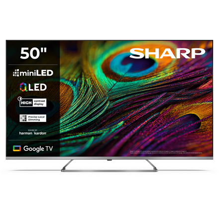 Pilt Sharp 4K QLED MiniLED TV | 50JP7265E | 50 | Smart TV | Google TV | UHD | Silver