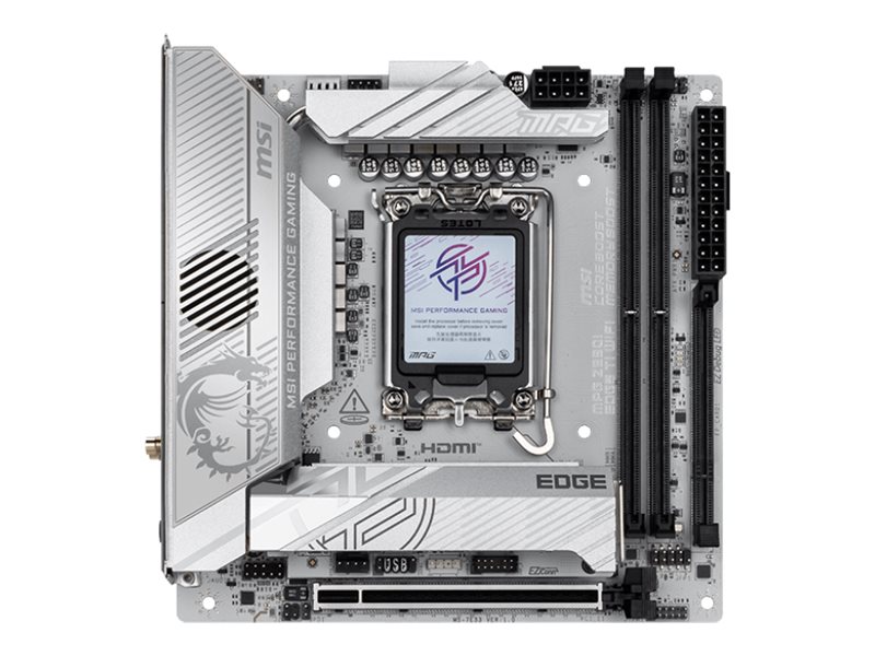 Pilt MSI MPG Z890I EDGE TI WIFI | Processor family Intel | Processor socket LGA1851 | Supported hard disk drive interfaces SATA, M.2 | Number of SATA connectors 2