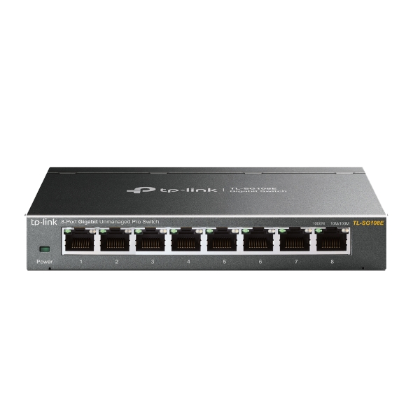 Pilt TP-LINK | Switch | TL-SG108E | Web managed | Wall mountable | 1 Gbps (RJ-45) ports quantity 8 | SFP ports quantity | Power supply type External | 36 month(s)