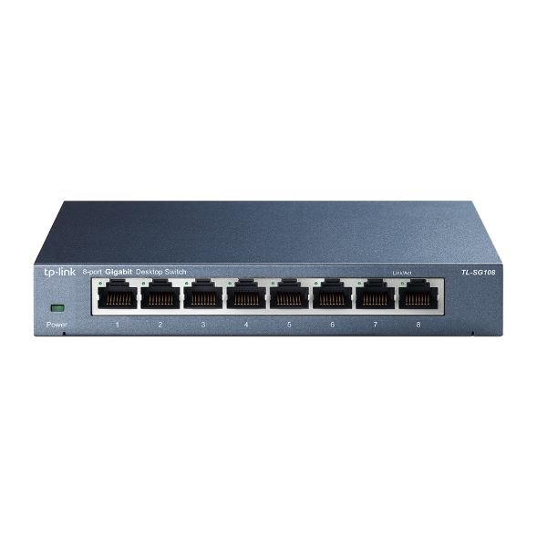 Pilt TP-LINK | Switch | TL-SG108 | Unmanaged | Desktop | 1 Gbps (RJ-45) ports quantity 8 | Power supply type External | 36 month(s)