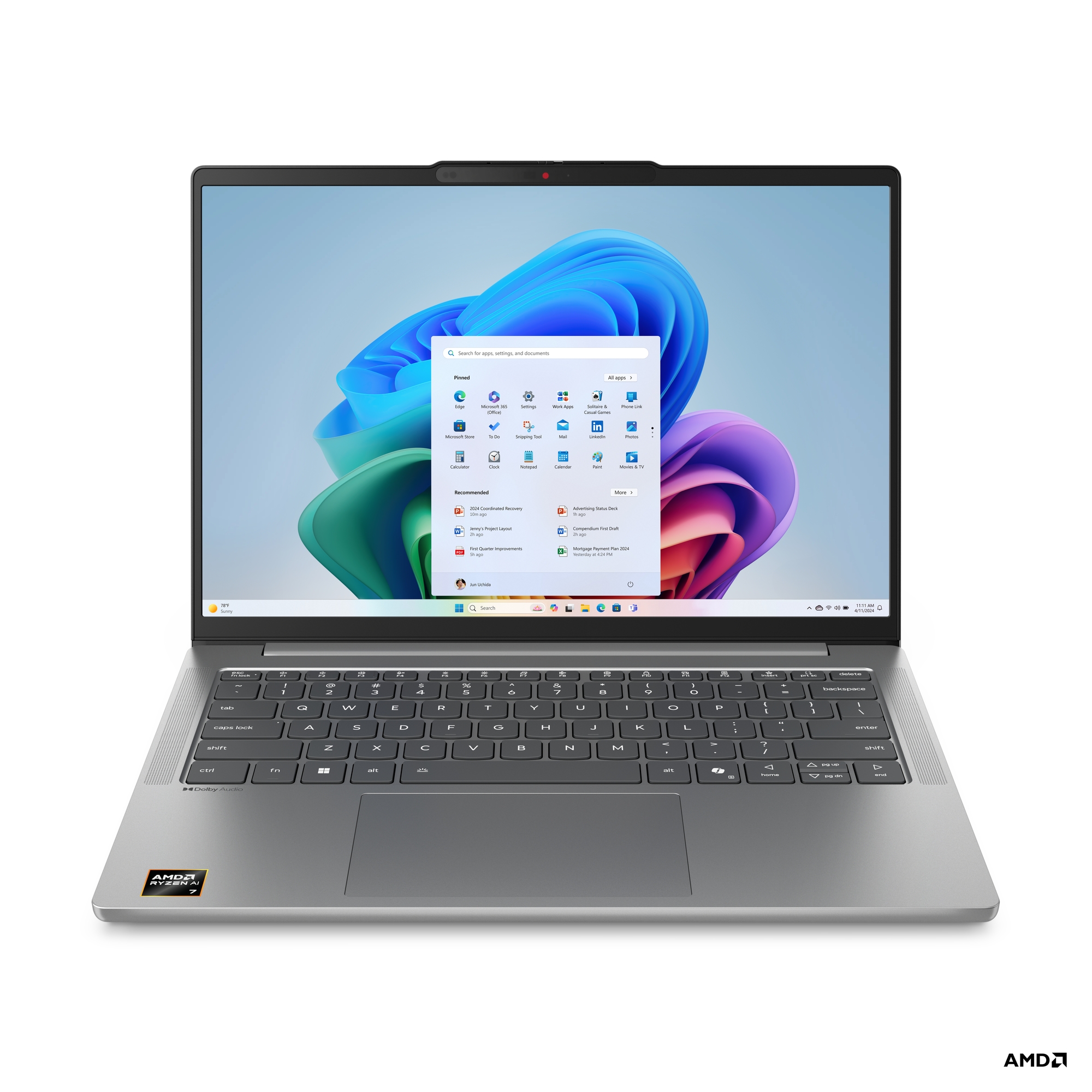 Pilt Lenovo IdeaPad Slim 5 14ARP10 | Luna Grey | 14 " | OLED | WUXGA | 1920 x 1200 pixels | Glossy | AMD Ryzen 5 | 7535HS | 16 (2x8GB) GB | SODIMM DDR5 | Solid-state drive capacity 512 GB | AMD Radeon 660M Graphics | Windows 11 Home | 802.11ax | Bluetooth version 5.2 | Keyboard language English | Keyboard backlit | Warranty 24 month(s) | Battery warranty 12 month(s)