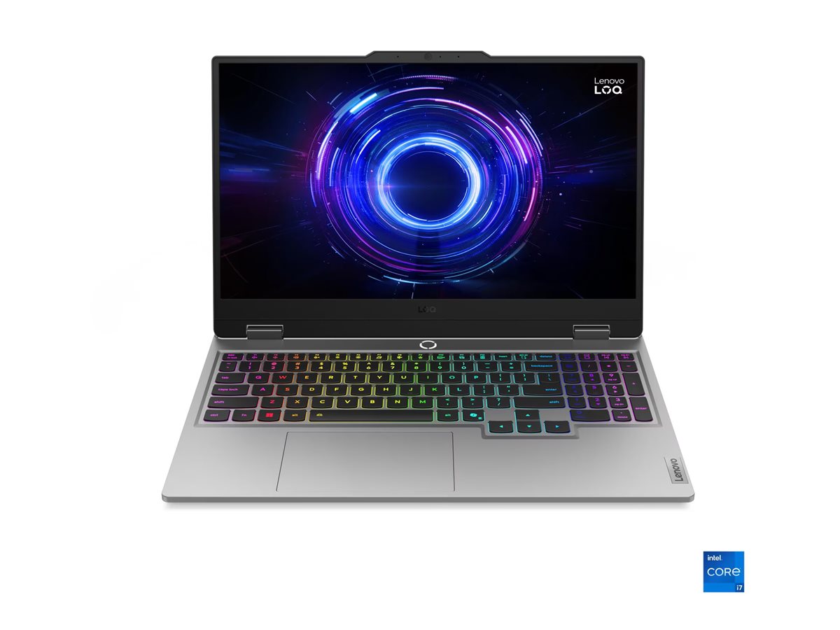Pilt Lenovo LOQ 15IRX10 | Luna Grey | 15.6 " | IPS | FHD | 1920 x 1080 pixels | Anti-glare | Intel Core i5 | i5-13450HX | 16 GB | SODIMM DDR5 | Solid-state drive capacity 1000 GB | NVIDIA GeForce RTX 5050 | GDDR7 | 8 GB | Windows 11 Home | 802.11ax | Bluetooth version 5.2 | Keyboard language English | Keyboard backlit | Warranty 24 month(s) | Battery warranty 12 month(s)