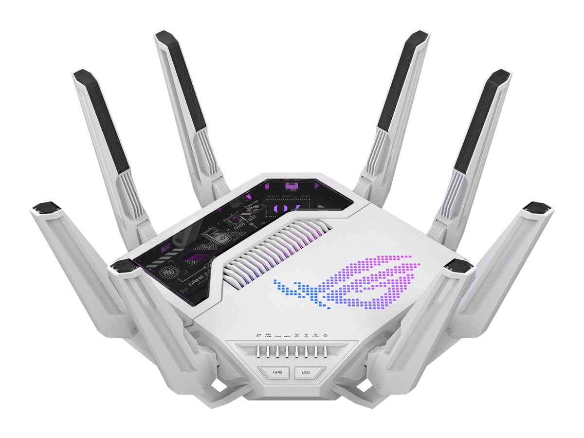 Pilt Asus WiFi 7 Tri-band Gaming Router | ROG Rapture GT-BE19000AI | 802.11ax | 10/100/1000 Mbit/s | Ethernet LAN (RJ-45) ports 1 | Mesh Support Yes | MU-MiMO Yes | 4G/5G | Antenna type External