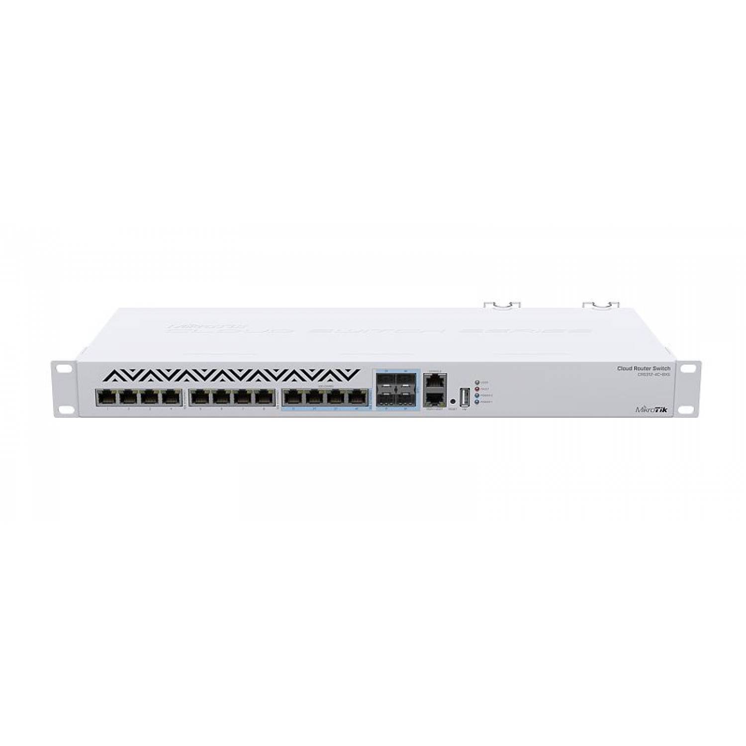 Pilt MikroTik Cloud Router Switch 312-4C+8XG-RM with RouterOS L5, 1U rackmount Enclosure