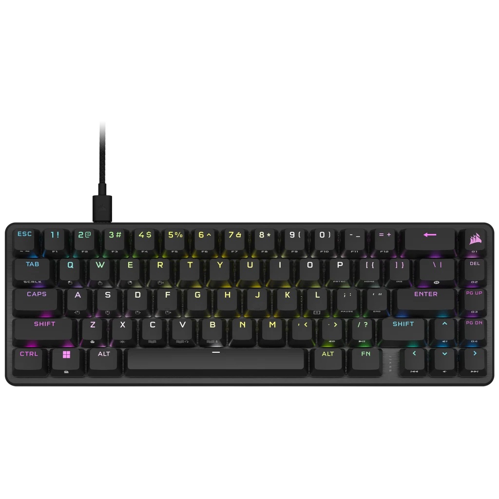 Pilt Corsair | Black | K65 PRO MINI RGB | Mechanical Gaming Keyboard | Wired | NA | USB Type-A | 600 g | OPX