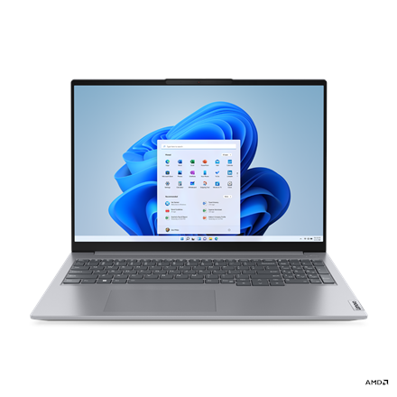 Pilt Lenovo | ThinkBook 16 G6 ABP | Arctic Grey | 16 " | IPS | WUXGA | 1920 x 1200 | Anti-glare | AMD Ryzen 7 | 7730U | 16 GB | SO-DIMM DDR4-3200 | SSD 512 GB | AMD Radeon Graphics | Windows 11 Pro | 802.11ax | Bluetooth version 5.1 | Keyboard language English | Keyboard backlit | Warranty 24 month(s) | Battery warranty 12 month(s)