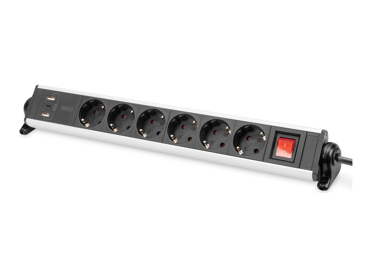 Pilt Digitus | Office Power Strip | DA-70624 | Silver/Black