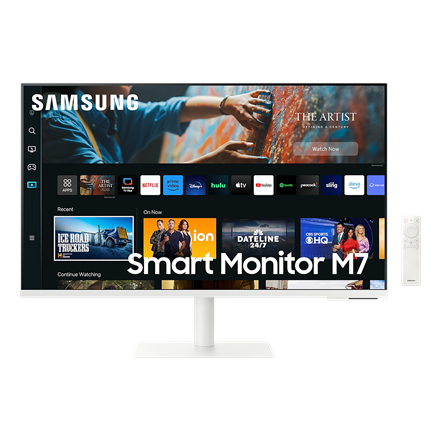 Pilt Samsung | 4K Smart monitor M70C with integrated apps | Samsung | S27CM703UU | LS27CM703UUXDU | 27 " | VA | 16:9 | 60 Hz | 4 ms | 3840 x 2160 pixels | 300 cd/m² | HDMI ports quantity 1 | White