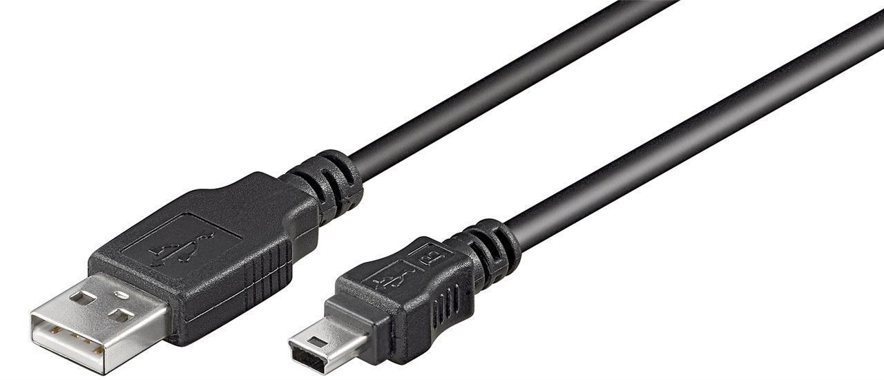 Pilt Goobay 50767 USB 2.0 Hi-Speed cable, black, 1.8 m | Goobay | USB-A to mini-USB