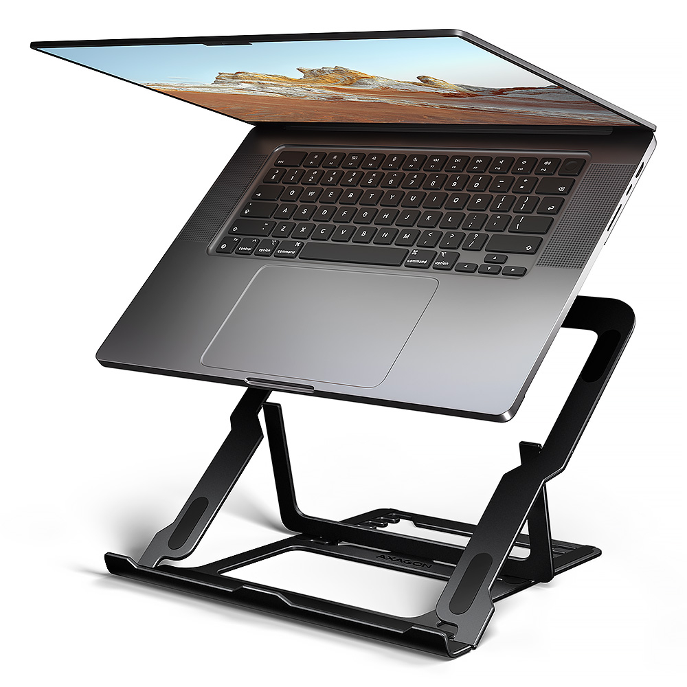 Pilt AXAGON STND-LAB stand for laptops and tablets | Adjustable Height, Angle | 10-17.3 " | Maximum weight (capacity) 20 kg | Black