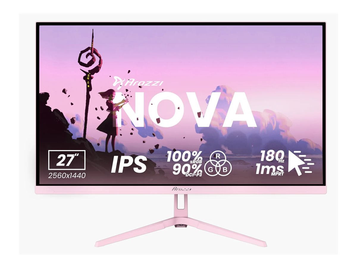 Pilt Arozzi | Nova | 27 " | IPS | QHD | 16:9 | 180 Hz | 1 ms | 2560 x 1440 pixels | 350 cd/m² | HDMI ports quantity 2 | Pink