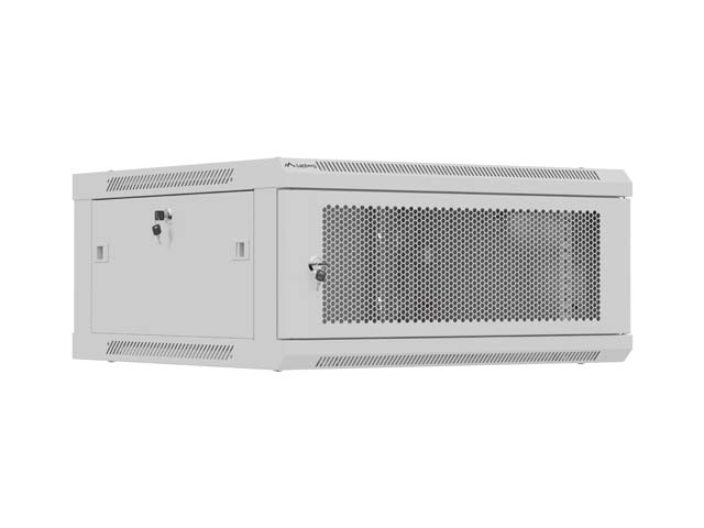 Pilt Lanberg Wall mounted installation cabinet 19" 4U 600X600 | WF01-6604-23S | Grey