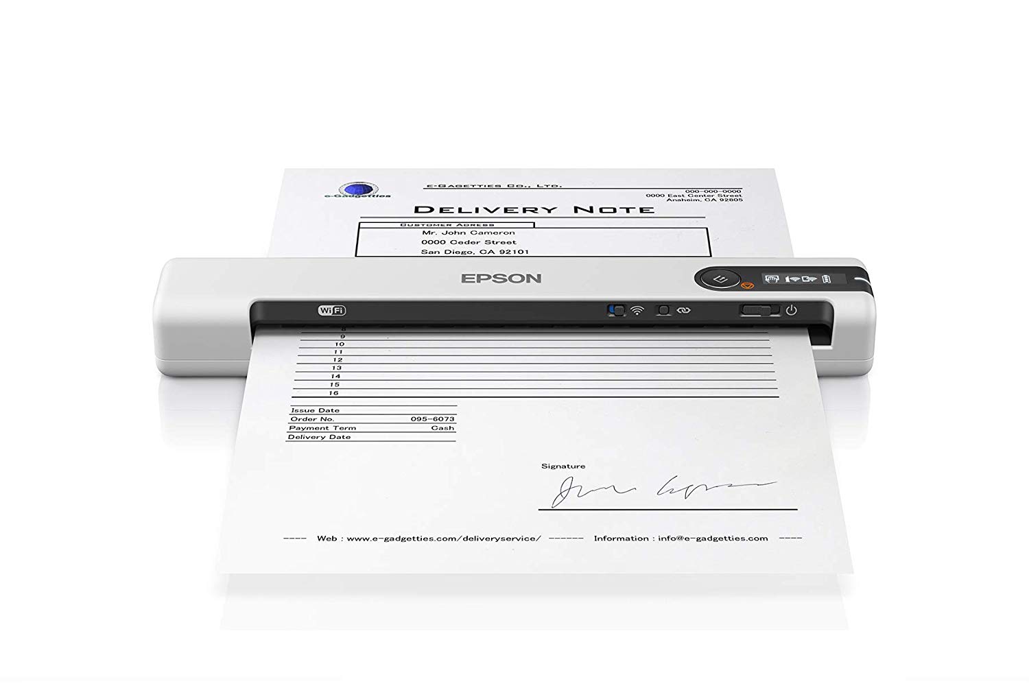 Pilt Epson | Wireless portable scanner | WorkForce DS-80W | Colour