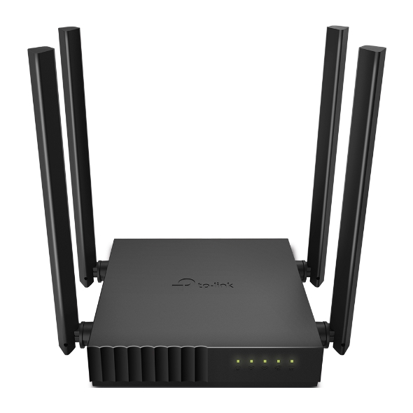 Pilt Dual Band Router | Archer C54 | 802.11ac | 300+867 Mbit/s | 10/100 Mbit/s | Ethernet LAN (RJ-45) ports 4 | Mesh Support No | MU-MiMO Yes | No mobile broadband | Antenna type 4xFixed