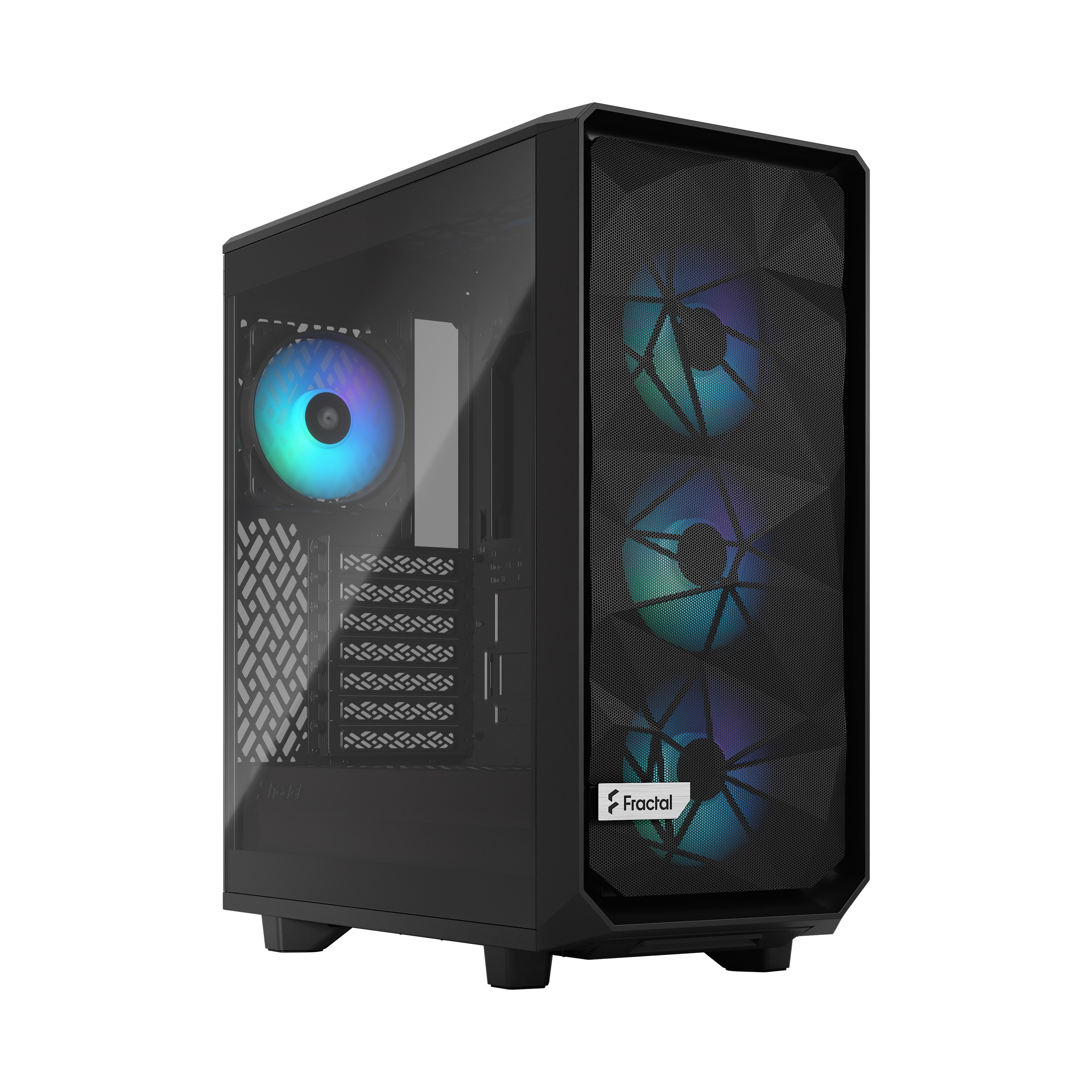 Pilt Fractal Design | Meshify 2 Compact Lite RGB | Side window | Black TG Light | Mid-Tower | Power supply included No | ATX