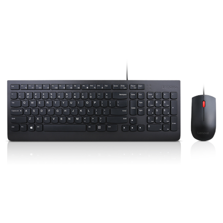 Pilt Lenovo | Black | Essential | Essential Wired Keyboard and Mouse Combo - Lithuanian | Keyboard and Mouse Set | Wired | EN/LT | Black