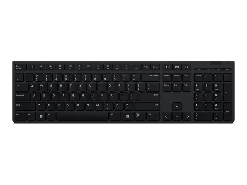 Pilt Lenovo | Professional Wireless Rechargeable Keyboard | 4Y41K04074 | Keyboard | Wireless | Lithuanian | Grey | Scissors switch keys