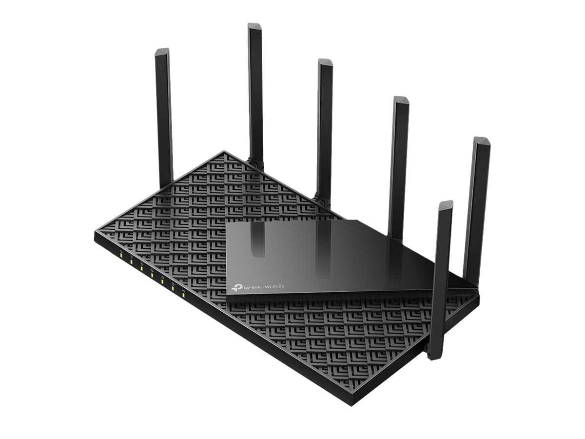 Pilt AXE5400 Tri-Band Gigabit Wi-Fi 6E Router | Archer AXE75 | 802.11ax | 10/100/1000 Mbit/s | Ethernet LAN (RJ-45) ports 4 | Mesh Support Yes | MU-MiMO No | No mobile broadband | Antenna type External | 1