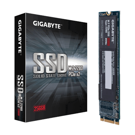 Pilt Gigabyte | GP-GSM2NE8256GNTD | 256 GB | SSD form factor | SSD interface M.2 NVME | Read speed 1200 MB/s | Write speed 800 MB/s