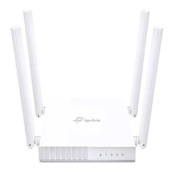 Pilt Dual Band Router | Archer C24 | 802.11ac | 300+433 Mbit/s | 10/100 Mbit/s | Ethernet LAN (RJ-45) ports 4 | Mesh Support No | MU-MiMO Yes | No mobile broadband | Antenna type 4xFixed