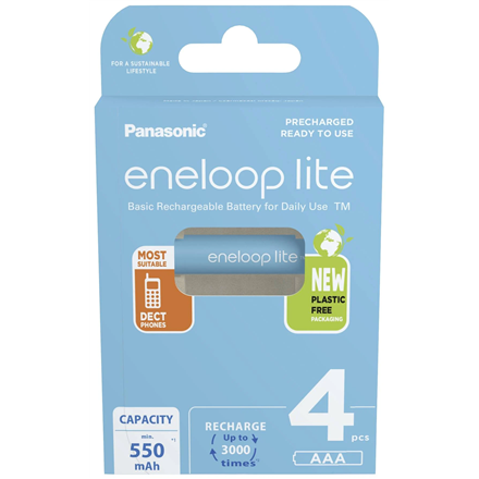 Pilt Panasonic | AAA | 550 mAh | 4 pc(s) | ENELOOP Lite BK-4LCCE/4BE