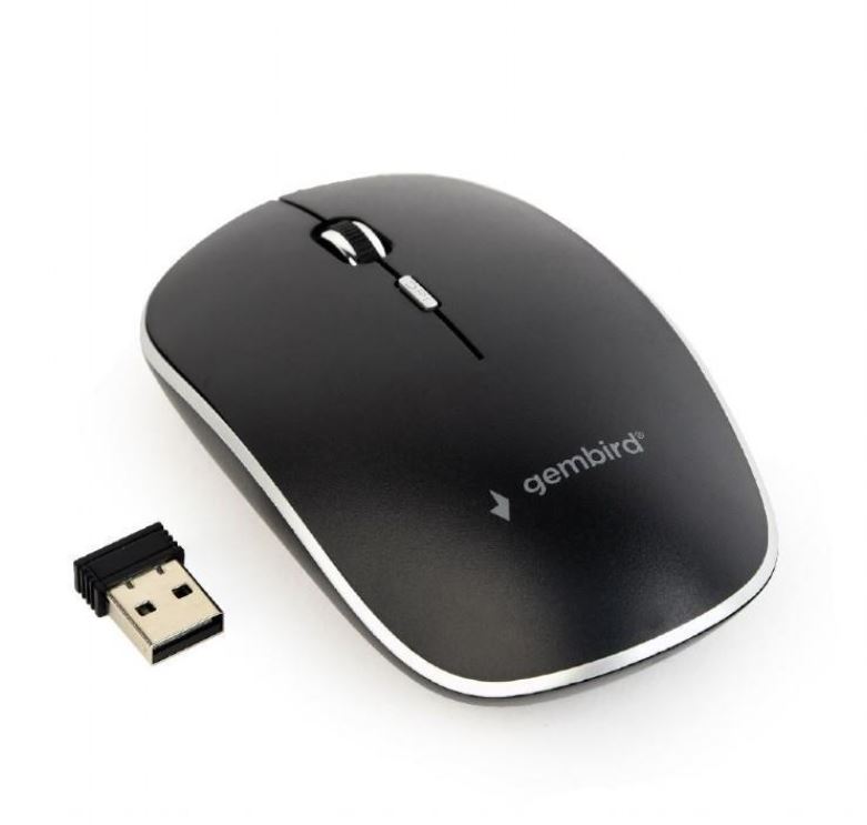 Pilt Gembird | Silent Wireless Optical Mouse | MUSW-4BS-01 | Optical mouse | USB | Black