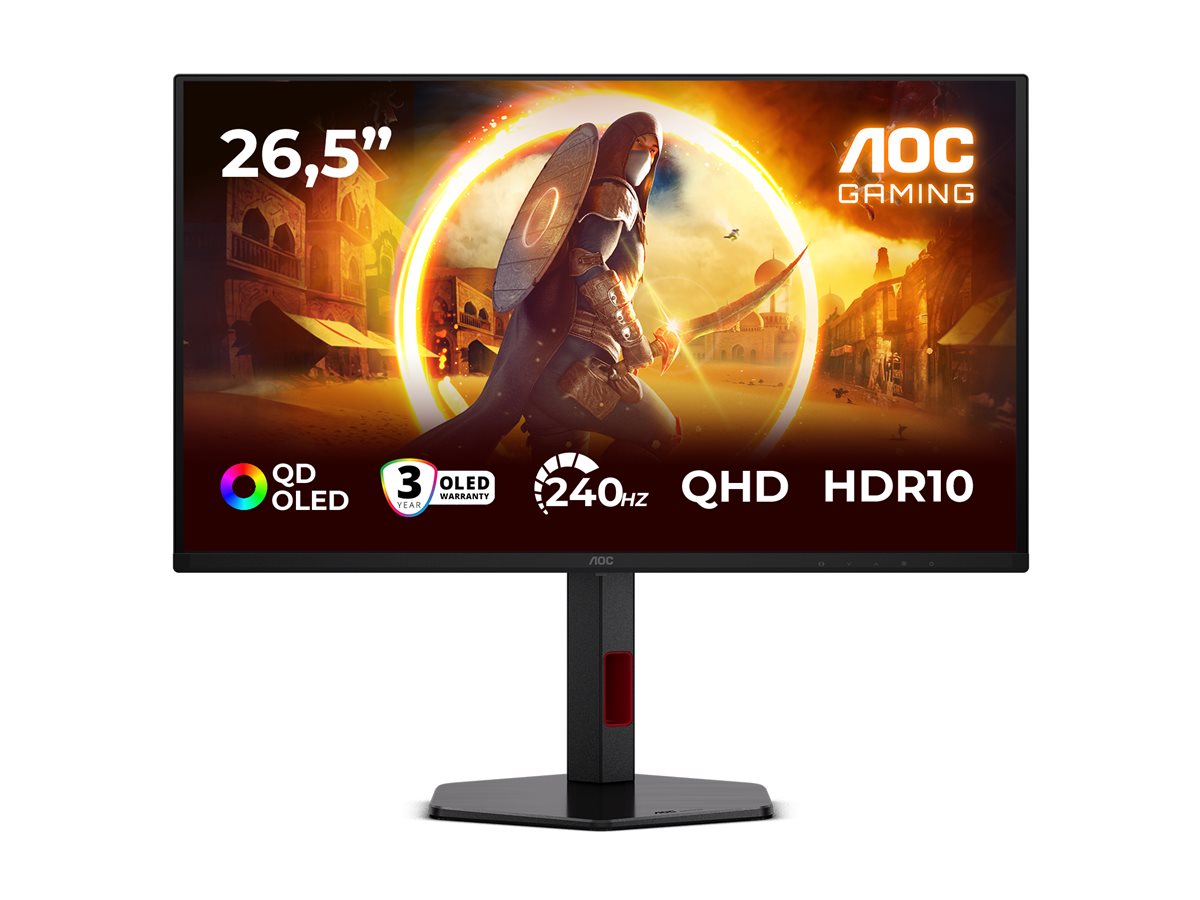 Pilt AOC | Q27G4ZDR | 27 " | QD-OLED | QHD | 16:9 | 240 Hz | 0.03 ms | 2560 x 1440 pixels | 400 cd/m² | HDMI ports quantity 2 | Black