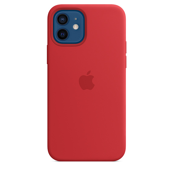 Pilt pple | iPhone 12/12 Pro Silicone Case with MagSafe | Case with MagSafe | Apple | iPhone 12 Pro, iPhone 12 | Silicone | Red | With built-in magnets that align perfectly with iPhone 12 | 12 Pro, this case offers a magical attach experience and faster wireless charging, every time. When it’s time to charge, just leave the case on your iPhone and snap on your MagSafe charger, or set it on your Qi-cert