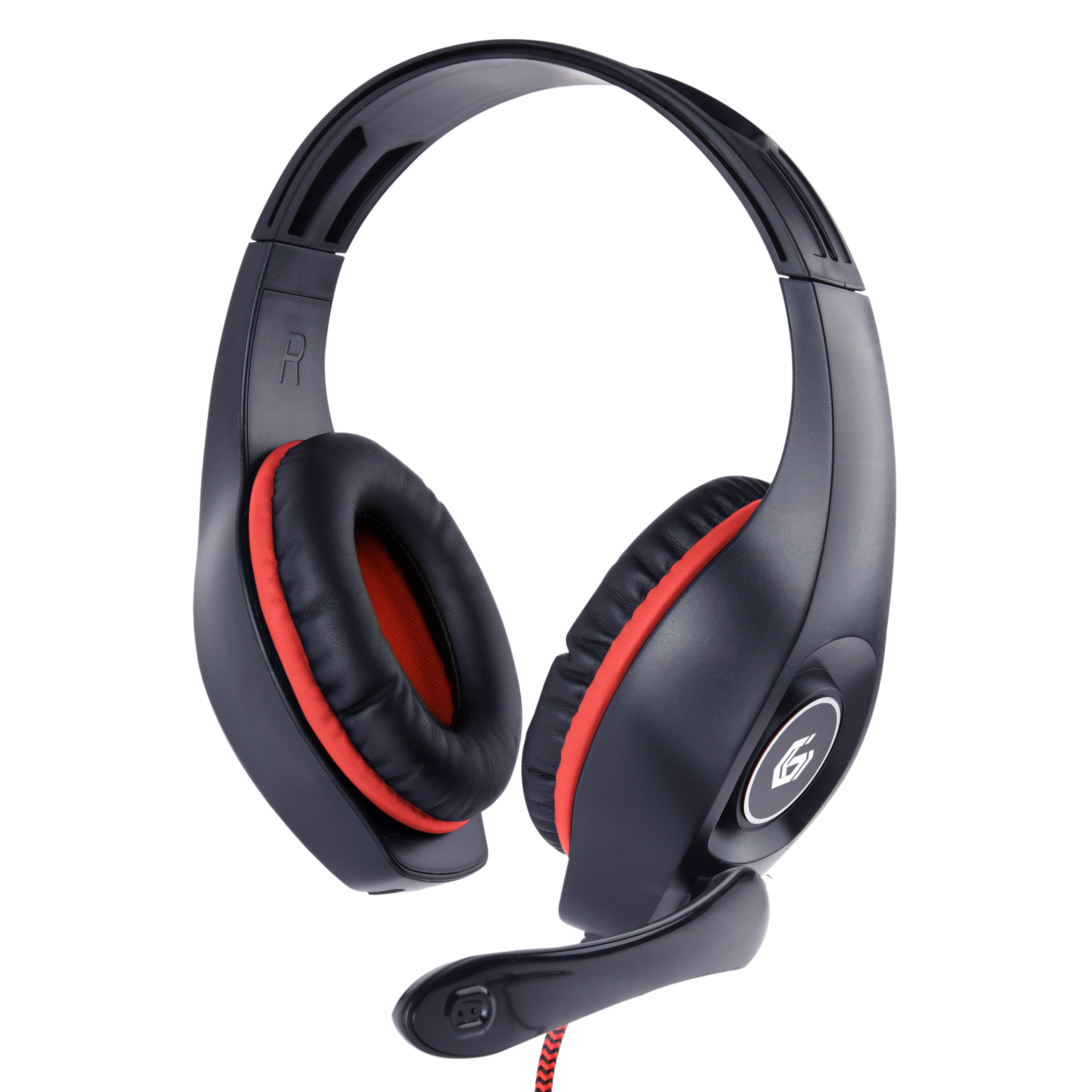 Pilt Gembird | Gaming headset with volume control | GHS-05-R | Built-in microphone | Red/Black | 3.5 mm 4-pin | Wired | Over-Ear