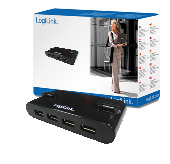 Pilt Logilink | USB 2.0 Hub-4 port whit power adapter