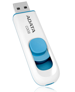 Pilt ADATA | C008 | 32 GB | USB 2.0 | White/Blue