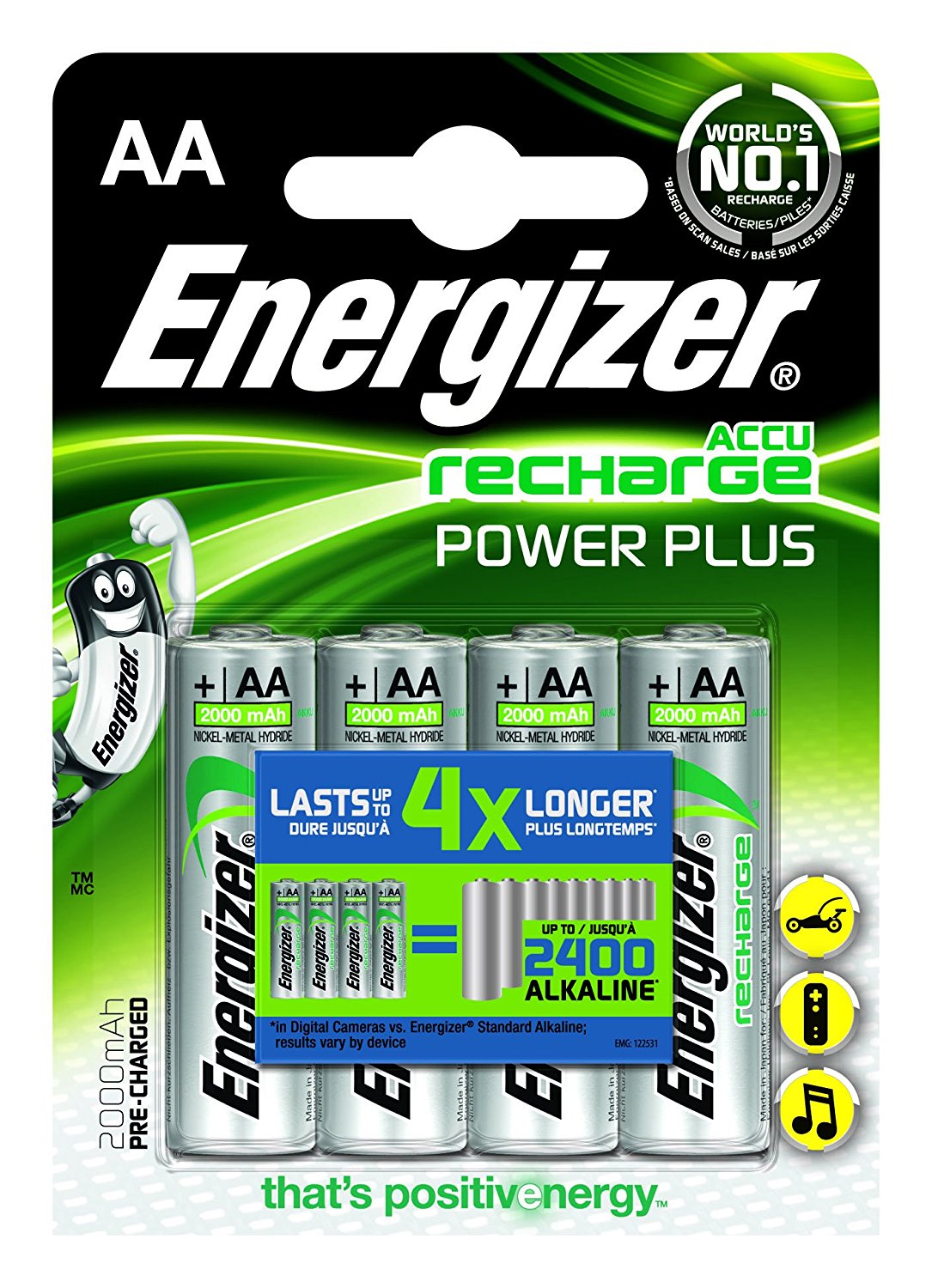 Pilt Energizer | AA/HR6 | 2000 mAh | Rechargeable Accu Power Plus Ni-MH | 4 pc(s)