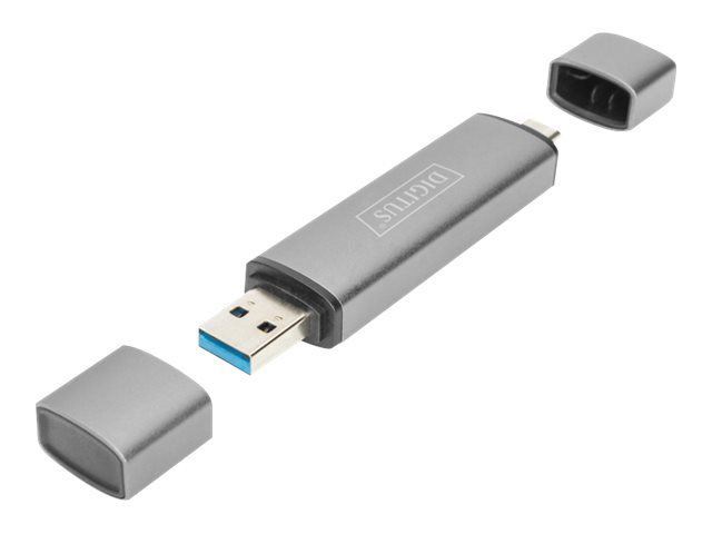 Pilt DIGITUS Dual Card Reader Hub USB-C / USB 3.0, OTG | Digitus | Card reader - USB 3.0/USB-C | DA-70886