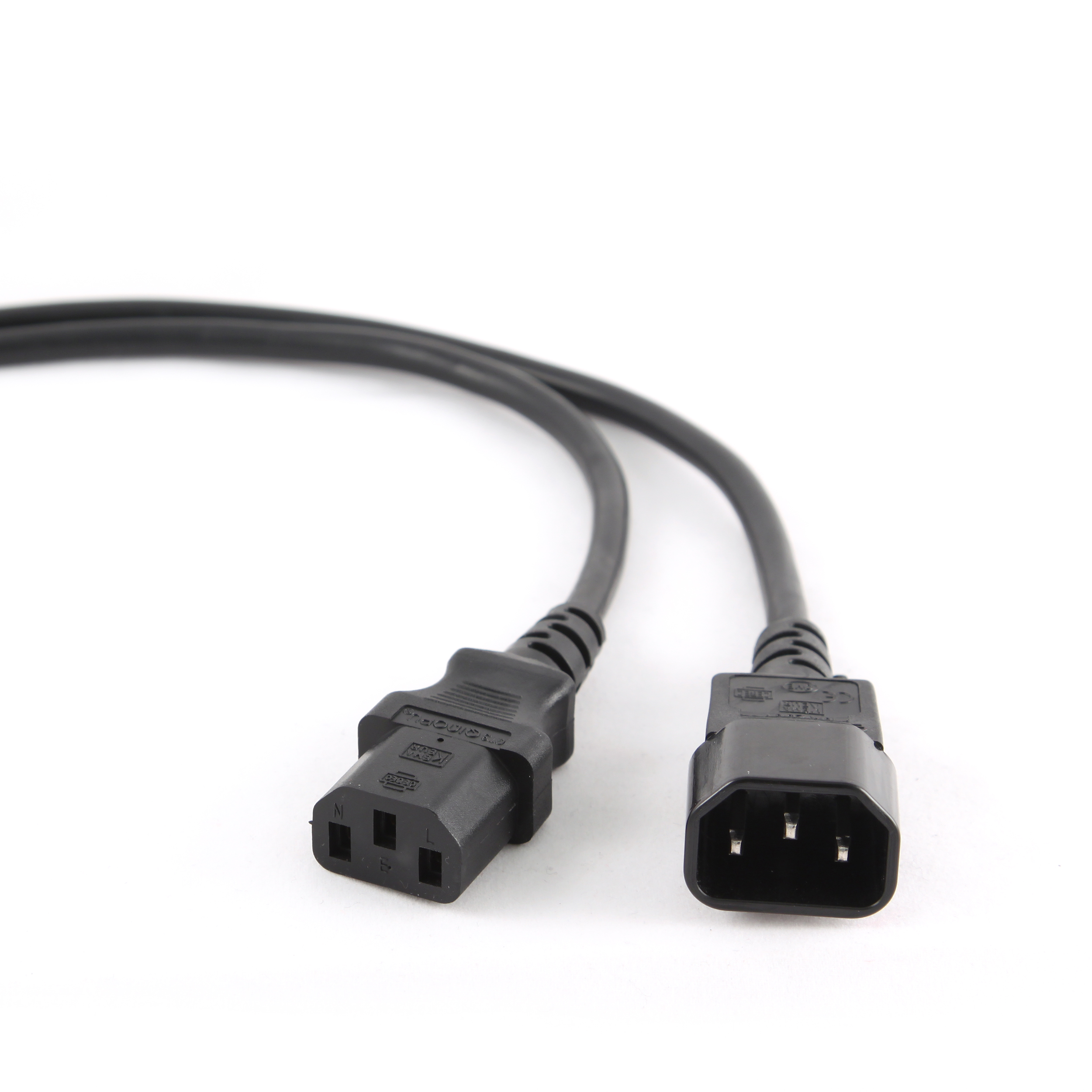 Pilt Cablexpert | PC-189-VDE power extension cable 1.8 meter | Black C14 coupler | C14 coupler