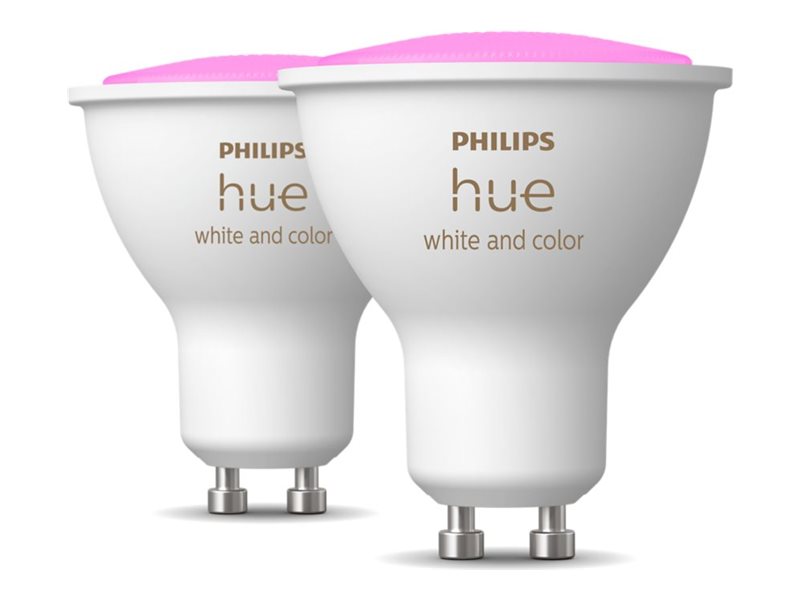 Pilt Philips HueHue WCA 5.7W GU10, 2pcs packWWWhite and coloured lightsBluetooth and Zigbee